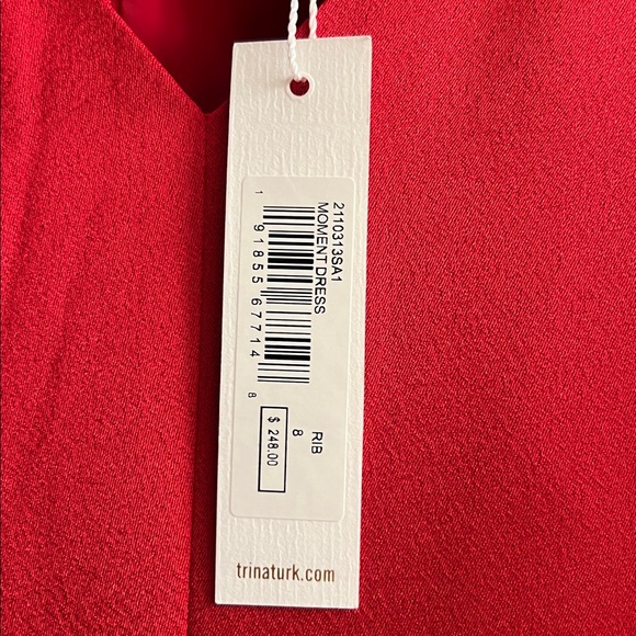 New Trina Turk Red Moment Dress Size 8 - Picture 5 of 10
